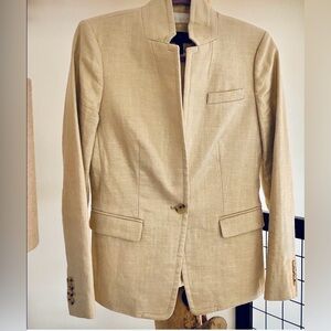 J. Crew Beige Tailored Single-Button Blazer